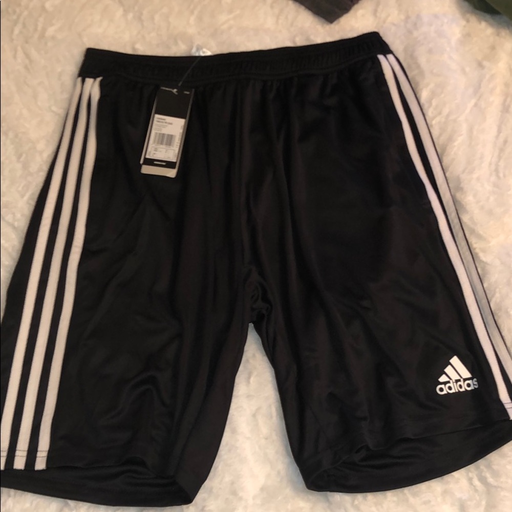 Brand new black adidas athletic shorts